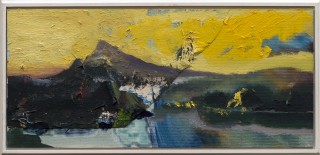 Yellow mountain (25x51cm, 2009, paint on canvas)